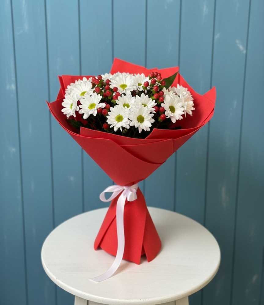 Букет цветов из: Хризантемы в Теплоозерске