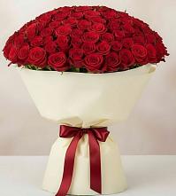 Букет 101 Красная роза Милано в Теплоозерске