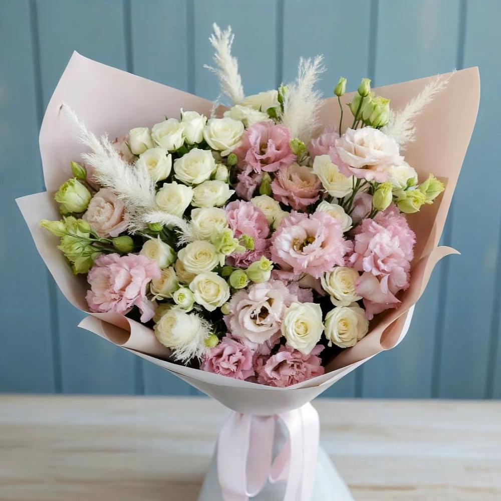 Букет цветов из: Альстромерии и Розы в Теплоозерске