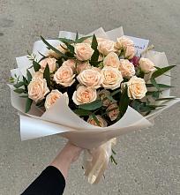 Букет Кремовые розы Латте в Теплоозерске