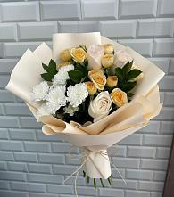 Букет цветов из:  Розы и Хризантемы в Теплоозерске