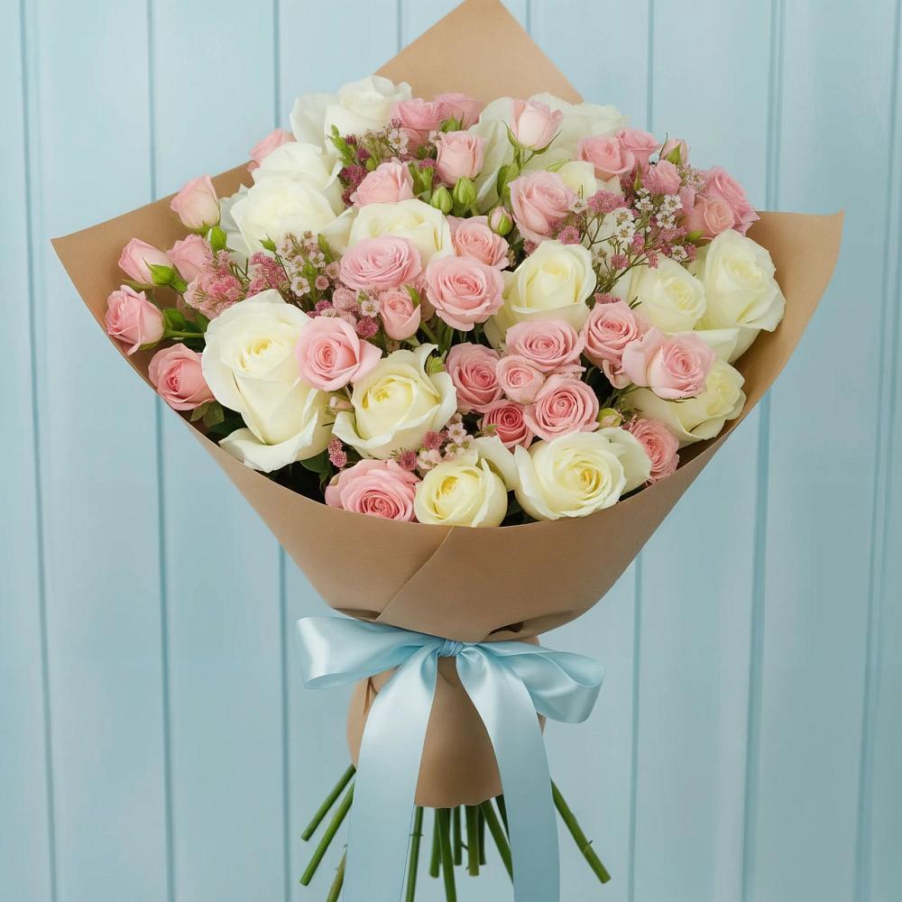 Букет цветов из: Розы в Теплоозерске