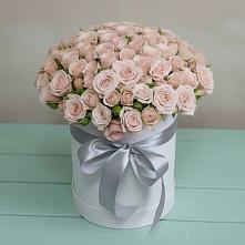 Цветочная композиция из Розы в шляпной коробке #REPLACE_PRED# Теплоозерске