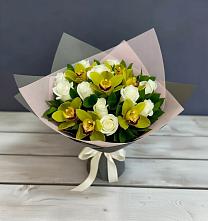 Букет цветов из:  Орхидеи и Розы в Теплоозерске