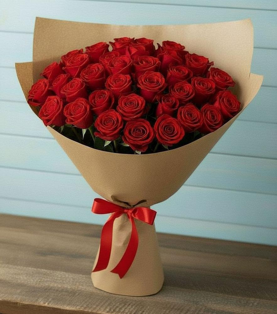 Букет Красные розы Милано в Теплоозерске