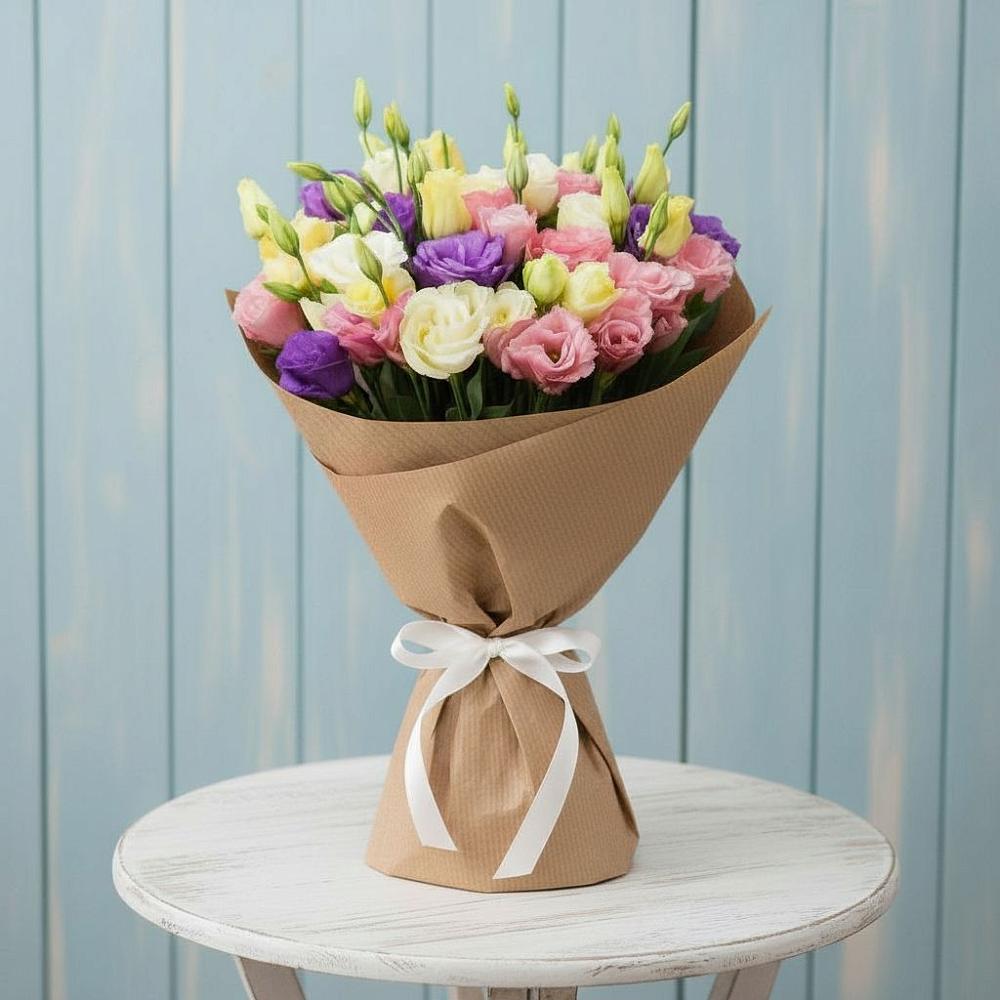 Букет цветов из: Лизиантусы в Теплоозерске