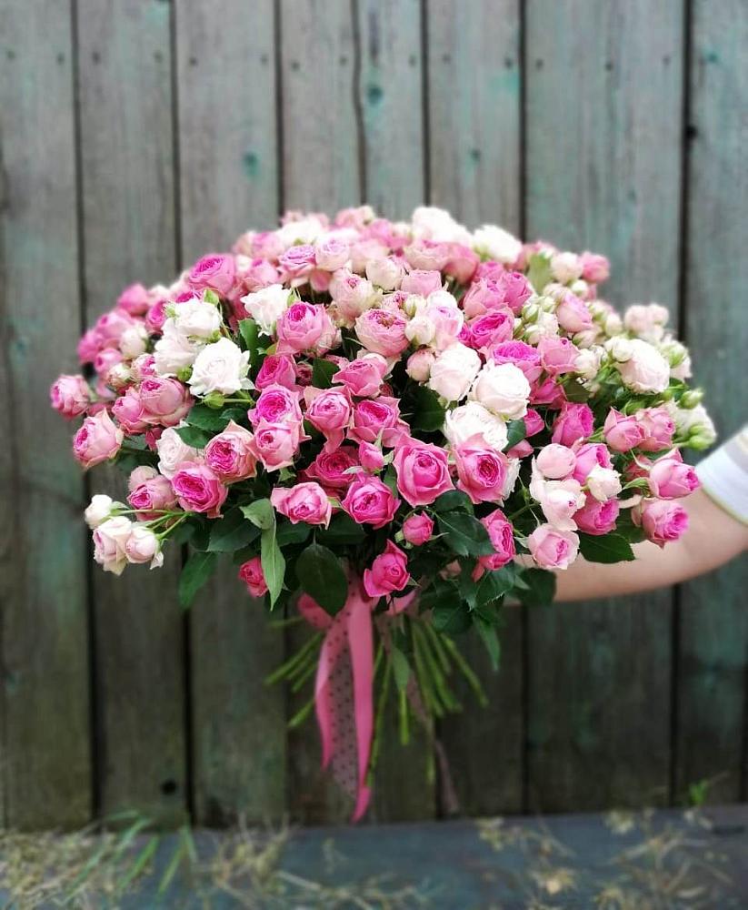 Букет Розовые кустовые розы Натали и Лав Лидия в Теплоозерске