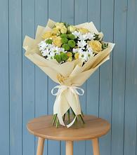 Букет цветов из:  Хризантемы и Розы в Теплоозерске