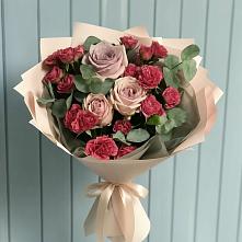 Букет цветов из:  Гвоздики и Розы в Теплоозерске