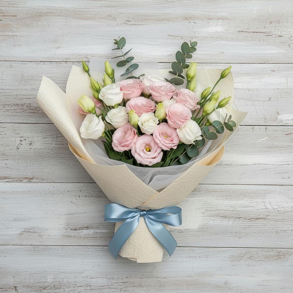 Букет цветов из: Лизиантусы в Теплоозерске